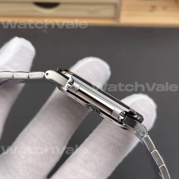 Patek Philippe Cubitus Super Clone Replica blue horizontal textured dial close-up