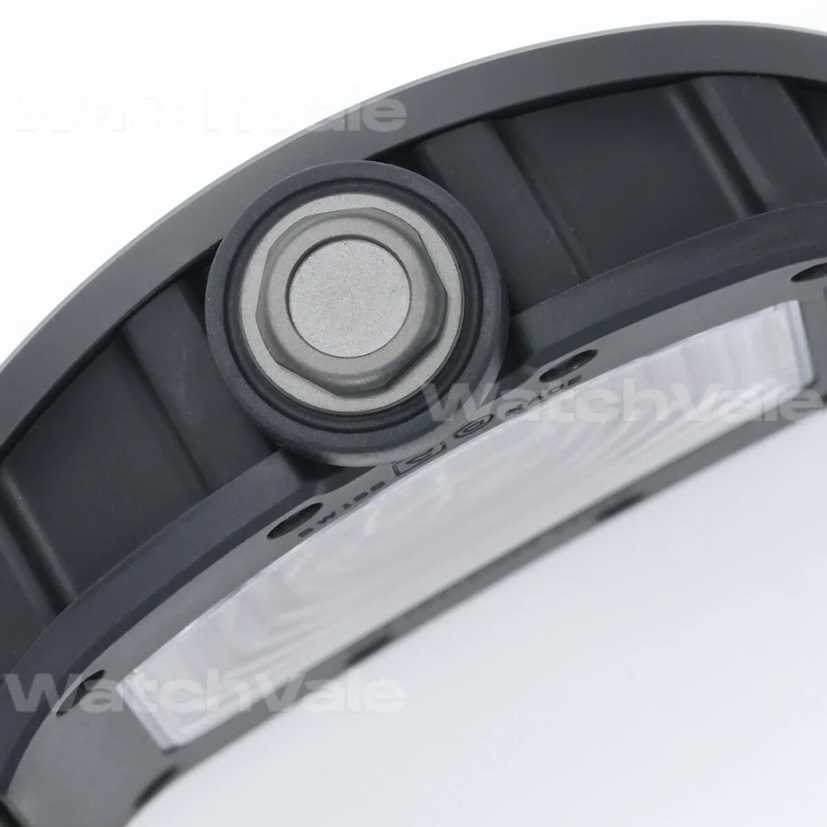 Richard Mille RM 055 Super Clone Replica black ceramic case premium Swiss-style skeleton watch.
