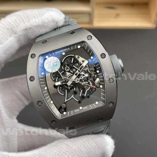 Richard Mille RM 055 Bubba Watson Super Clone Replica grey ceramic case close-up