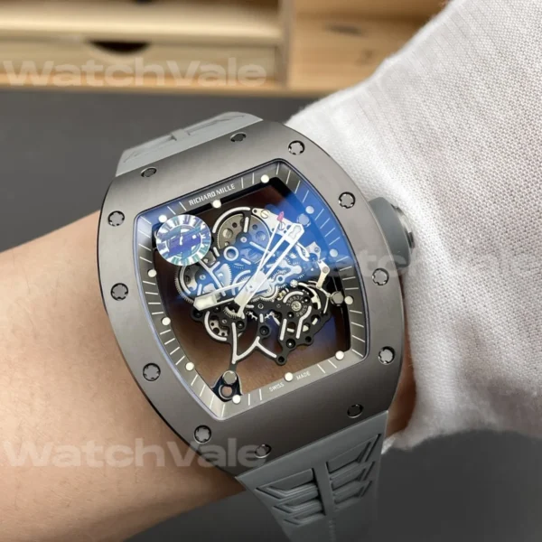 High-quality Richard Mille RM 055 Bubba Watson Super Clone Replica skeleton watch