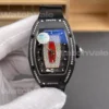 Richard Mille RM 07-01 Automatic Black Ceramic Red Lip Dial Diamond Bezel Super Clone Replica front view