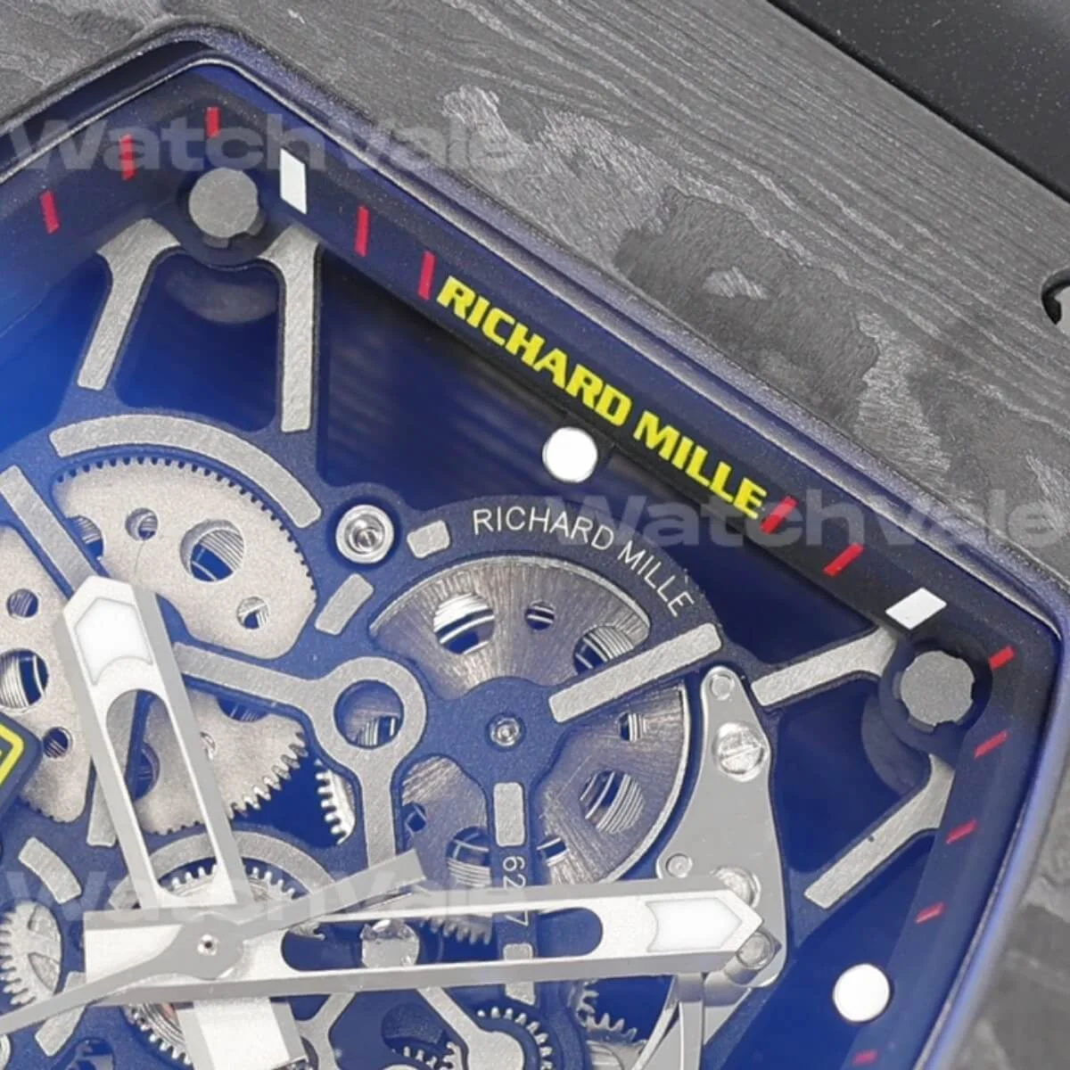 Luxury Richard Mille RM 35-01 Rafael Nadal Carbon TPT Super Clone Replica with blue skeleton dial