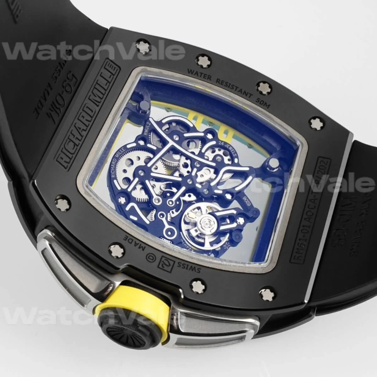 Richard Mille RM 61-01 Yohan Blake Super Clone Replica detailed skeleton movement