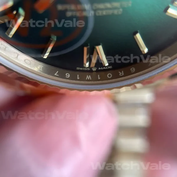 Super Clone Rolex Day-Date Green Ombré Dial Watch