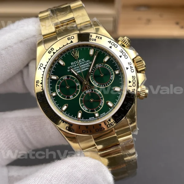 Rolex Daytona 116508 John Mayer Super Clone Replica with Green Sunburst Dial