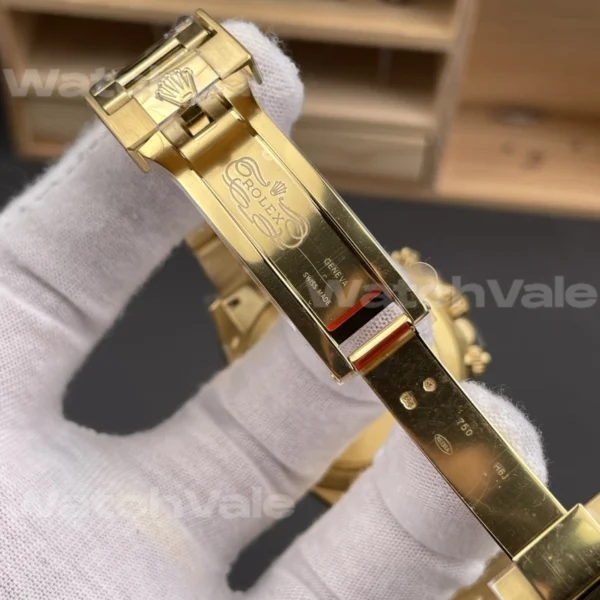 Rolex Daytona Green Dial John Mayer Yellow Gold Super Clone Replica Close Up