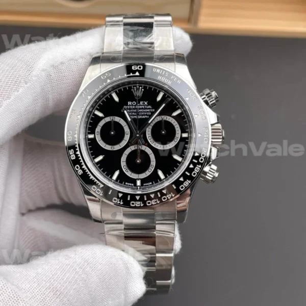 Rolex Oyster Perpetual Cosmograph Daytona 126500LN Black Dial Super Clone Replica front view