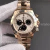 Rolex Daytona 126505 inspired watch with sundust dial and black chronograph counters