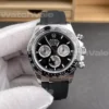 Rolex Oyster Perpetual Cosmograph Daytona 126519LN-0006 Super Clone Replica with black dial and Oysterflex bracelet front view