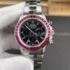Rolex Oyster Perpetual Cosmograph Daytona 126599TRU Black Dial Ruby Bezel Super Clone Replica front view