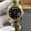 Rolex Oyster Perpetual Day-Date 40 228238 Black Baguette Dial Yellow Gold Super Clone Replica