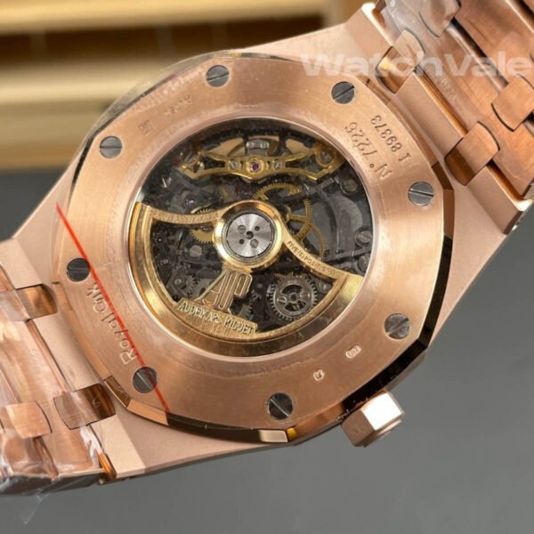 Rainbow openworked dial Audemars Piguet Royal Oak frosted replica watch