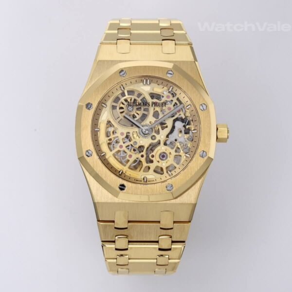 Audemars Piguet Royal Oak 16204BA yellow gold openworked super clone replica
