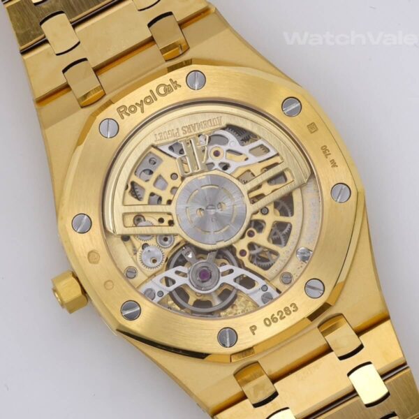 Audemars Piguet Royal Oak 16204BA yellow gold case side view replica