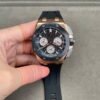 Replica AP Royal Oak Offshore pink gold black ceramic dial close-up