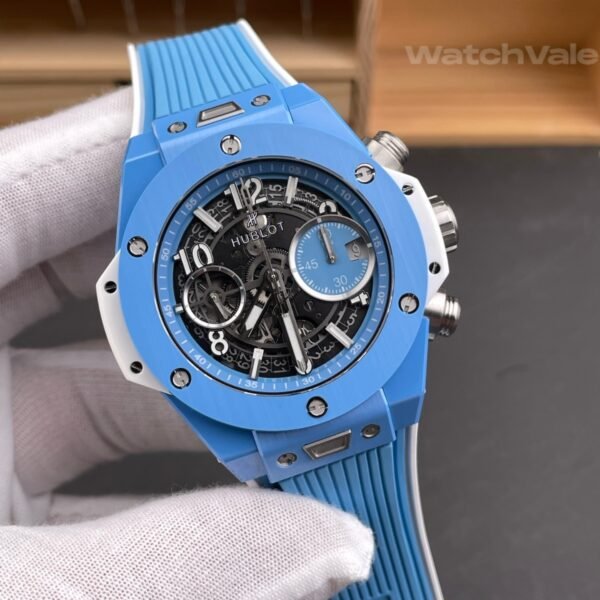 Replica Hublot Big Bang Unico skeleton dial and movement close-up