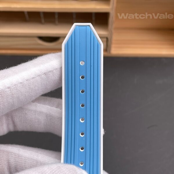 Big Bang Unico super clone sky blue rubber strap and deployant clasp