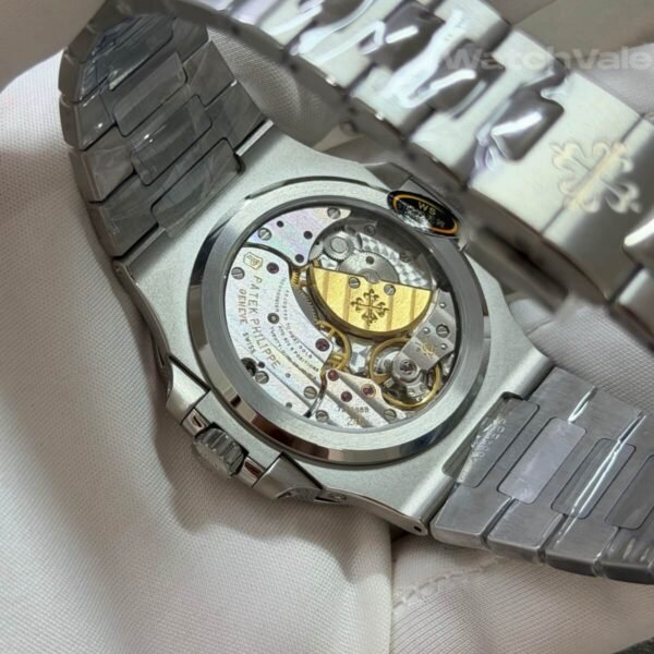 Nautilus embossed dial replica watch with small seconds sub-dial view
