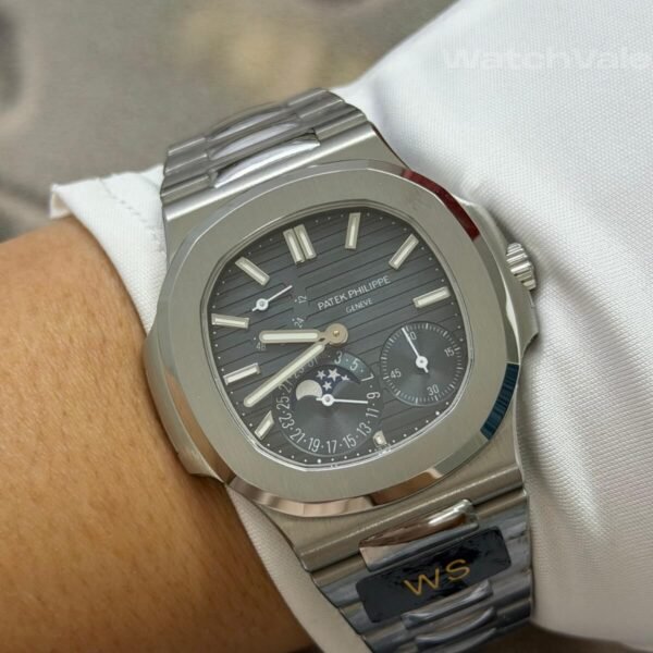 Super clone Patek 5712 Nautilus worn on wrist lifestyle photo