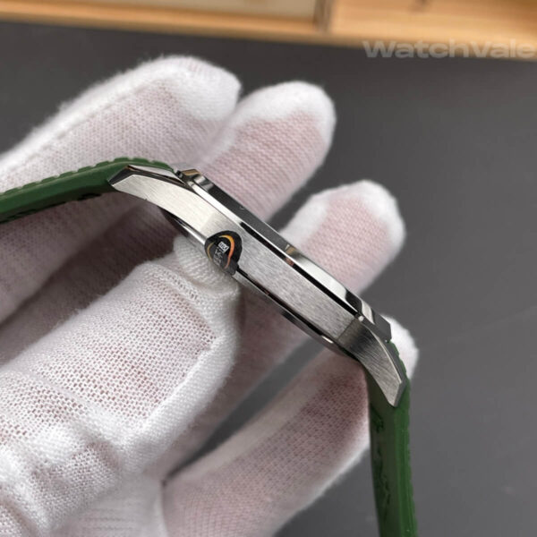 Patek Philippe 5168G-010 replica side profile showing case on wrist