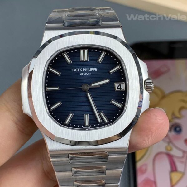 Super clone Nautilus steel rounded octagonal bezel with exposed screws