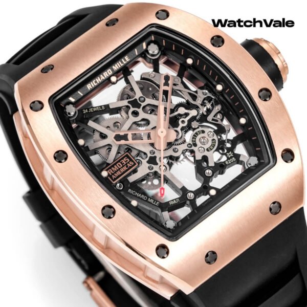 Richard Mille RM 035 Americas Gold Toro rose gold replica on wrist