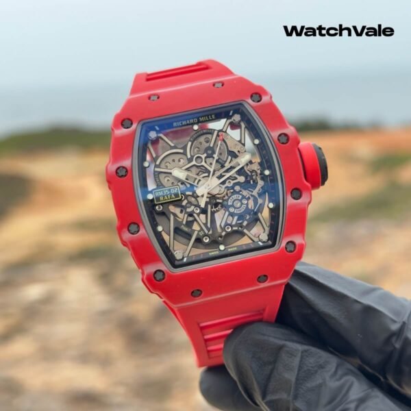 Richard Mille RM 35-02 skeleton dial close-up replica watch