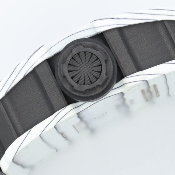 Richard Mille RM35-01 replica side profile showing white case on wrist