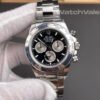 Rolex Daytona 126509 black steel dial close-up replica watch