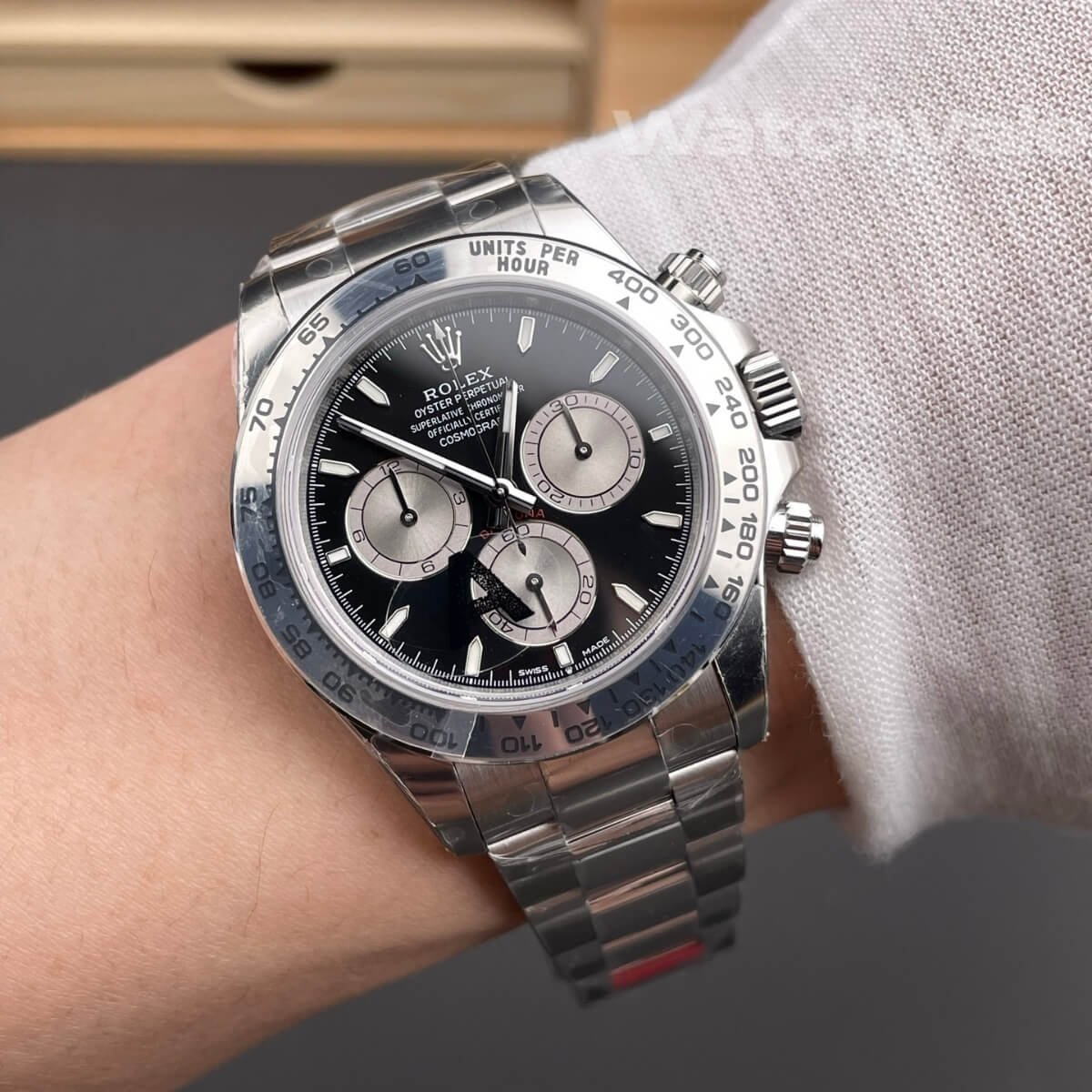 Rolex Daytona 126509 white gold replica watch back view