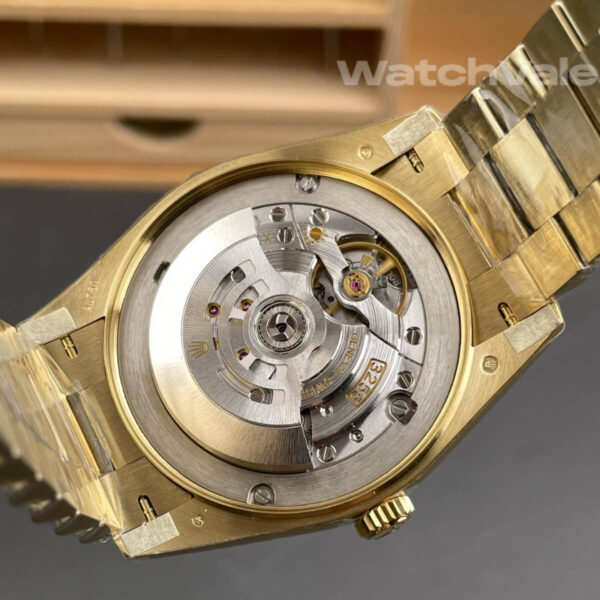 White mother-of-pearl baguette diamonds Rolex Day-Date replica watch