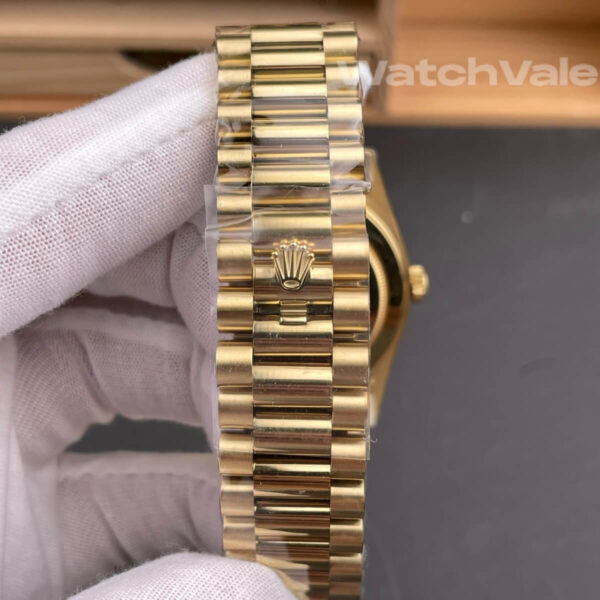 Rolex Day-Date baguette diamond hour markers replica watch
