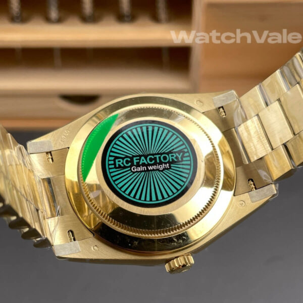Rolex Day-Date 228238 yellow gold replica watch back view