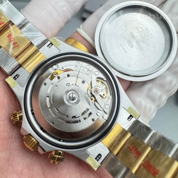 Rolex Daytona 116503 Black Diamond Dial Baguette Bezel super clone front view