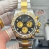 Replica Rolex Daytona black diamond paved dial close-up