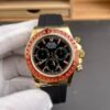 Replica Rolex Daytona orange sapphire set bezel close-up