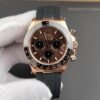 Super clone Daytona Everose gold polished bezel and tachymeter detail