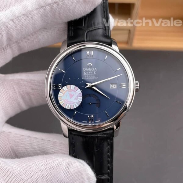 Omega De Ville Prestige Power Reserve 424.13.40.21.03.001 blue dial super clone replica