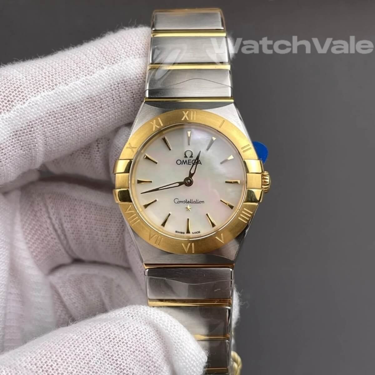 Omega Constellation Manhattan Quartz 25mm 131.20.25.60.05.002 mother-of-pearl super clone replica