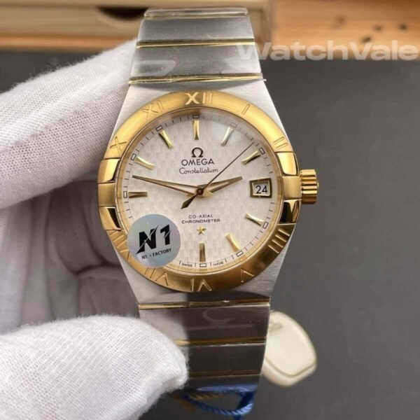 Omega Constellation 38mm 123.20.38.21.02.009 silver lozenge dial super clone replica