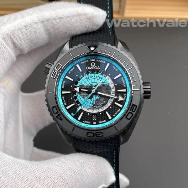 Omega Seamaster Planet Ocean Worldtimer 215.92.46.22.01.006 turquoise dial super clone replica