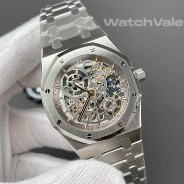 Audemars Piguet Royal Oak Double Balance Wheel Openworked 15407ST.OO.1220ST.01 skeleton super clone replica