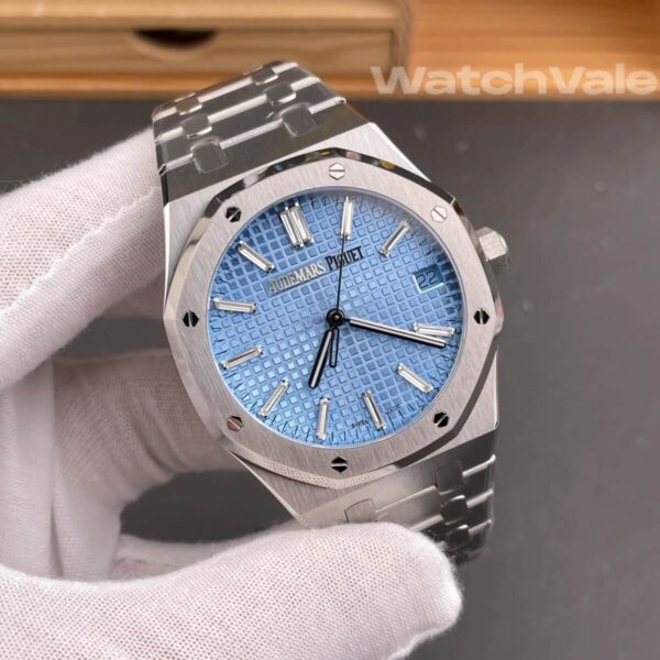 Audemars Piguet Royal Oak Selfwinding 15550ST.OO.1356ST.04 light blue Grande Tapisserie best replica