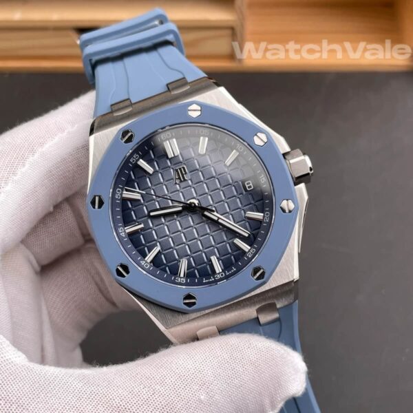 Audemars Piguet Royal Oak Offshore 15605SK.OO.A350CA.01 smoked blue Méga Tapisserie best replica