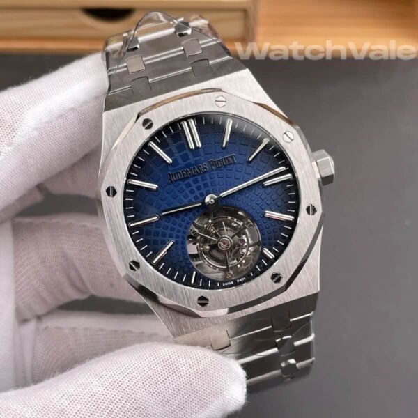 Audemars Piguet Royal Oak Selfwinding Flying Tourbillon 26530ST.OO.1220ST.01 smoked blue best replica