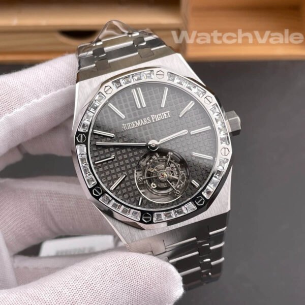 Audemars Piguet Royal Oak Flying Tourbillon 26730BC.ZZ.1320BC.01 baguette diamond bezel best replica