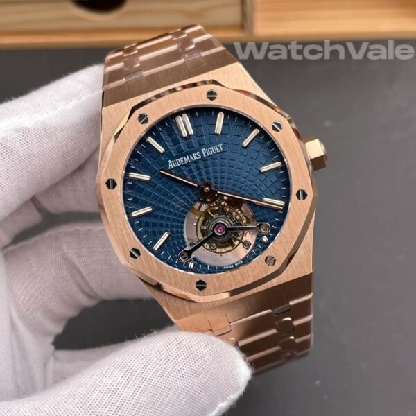 Audemars Piguet Royal Oak Flying Tourbillon 26730OR smoked blue dial best replica