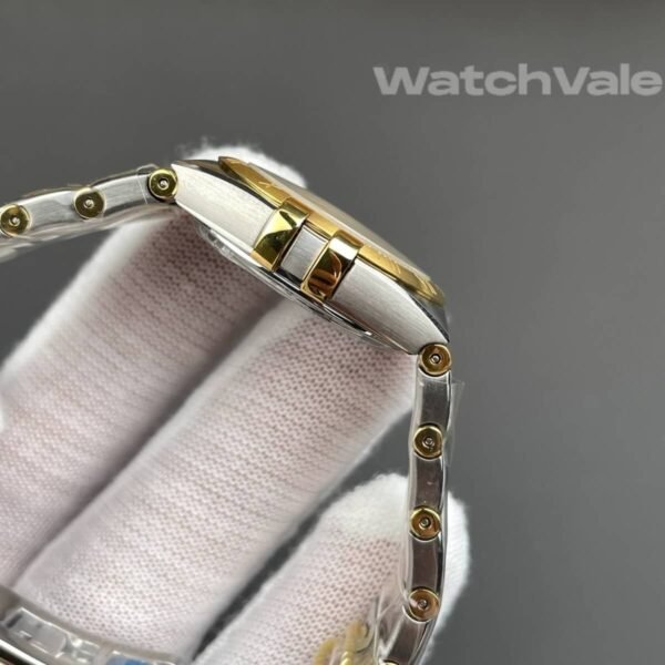 Omega Constellation Manhattan 25mm steel yellow gold bracelet replica on wrist