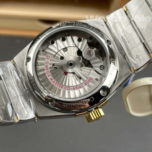Silver lozenge dial yellow gold bezel Omega Constellation replica watch