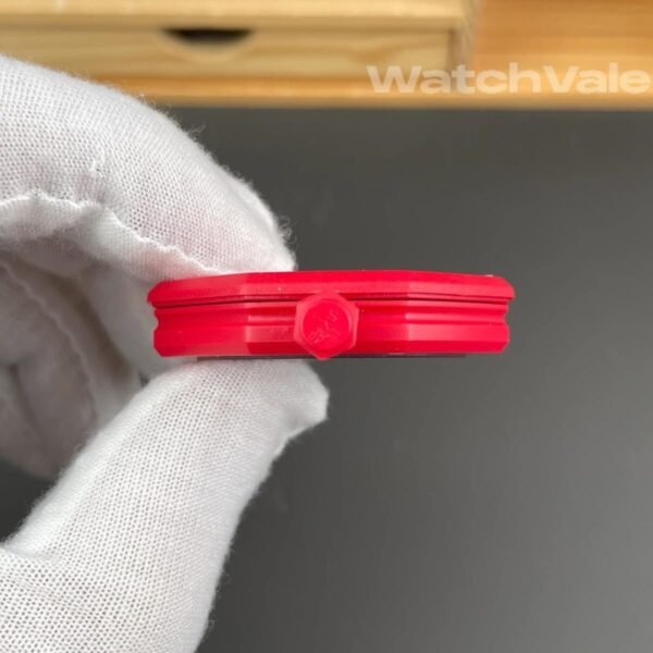 Pink tapisserie dial cherry red bezel Audemars Piguet x Swatch Royal Pop replica watch